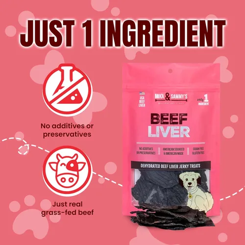 Miniatura 3 de Mika & Sammy's Gourmet - Golosinas para perros de hígado de res hechas en los Estados Unidos (Hígado de res de 12 onzas)
