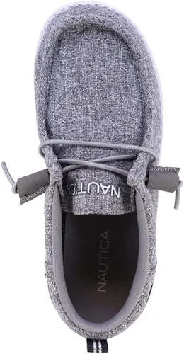 Miniatura 5 de Nautica Mocasines cómodos para niños y jóvenes, zapatos náuticos con cordones, tenis ligeros y casuales elásticos para niños pequeños y grandes
