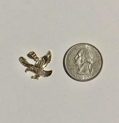 Miniatura 5 de Colgante de águila de oro amarillo de 14 quilates combina perfectamente con todos los colgantes joyería fina elegantemente elaborada gran regalo