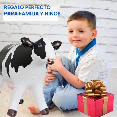 Miniatura 3 de Jet Creations Animal inflable de vaca para bebé de 37 pulgadas de largo, ideal para decoración de fiesta de piscina, cumpleaños, niños y adultos