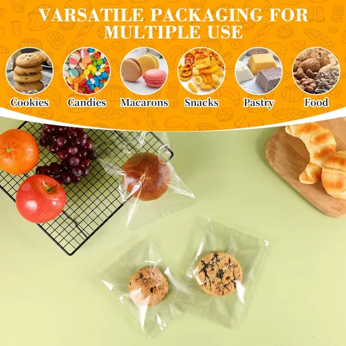 Miniatura 6 de Bolsas de sellado térmico transparentes de 4 x 6 para galletas, bolsas transparentes para galletas con sello, bolsa pequeña para empacar dulces