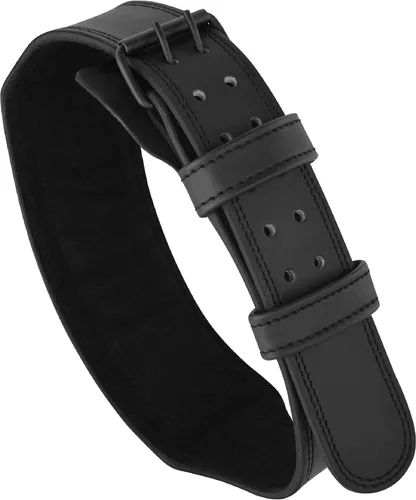 Miniatura 3 de FISTRAGE - Cinturón de cuero para levantamiento de pesas, correa de apoyo para la espalda, entrenamiento de fitness para entrenamientos duros