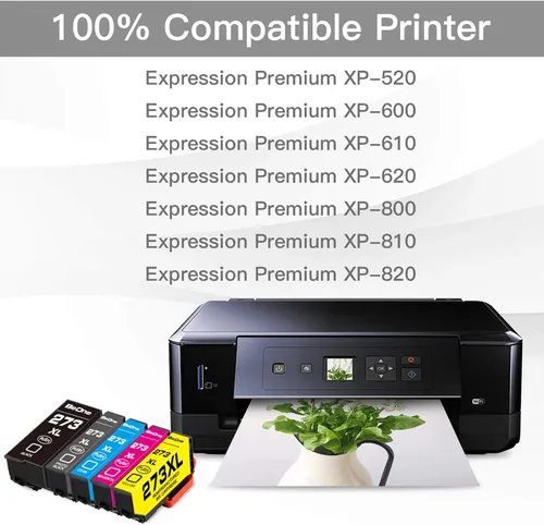 Miniatura 2 de BeOne 273XL - Cartuchos de tinta remanufacturados de repuesto para Epson 273 XL T273 T273XL 5 unidades para usar con impresora Expression Premium