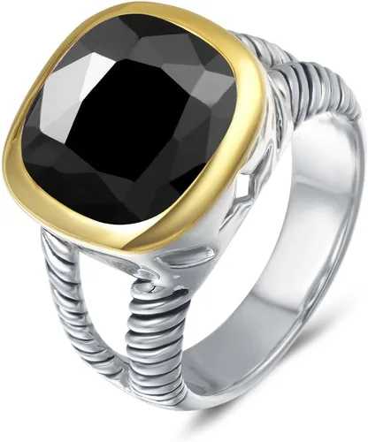 UNY - Anillo de alambre trenzado de diseño inspirado en la marca de moda David Vintage Love, joyería antigua de regalo para mujer