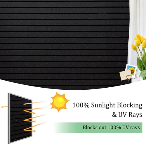 Miniatura 5 de Viseeko Película de tinte de ventana para el hogar, opacidad total, 100% bloqueo de luz, bloqueo UV, película de oscurecimiento de ventana