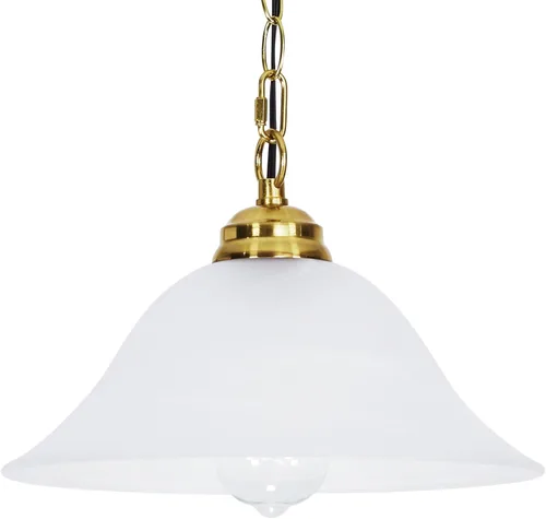 Miniatura 2 de Lámpara colgante enchufable con pantalla de vidrio de alabastro, interruptor de encendido/apagado, cable de 16.4 pies y cadena de 14.7 pies, lámpara
