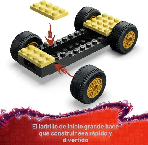 Miniatura 3 de LEGO NINJAGO Duelo de Carreras de Coches Ninja vs. Drix - Juguete de Construcción de Ninja para Niños en Preescolar - Juguete de Ninja con Ladrillo