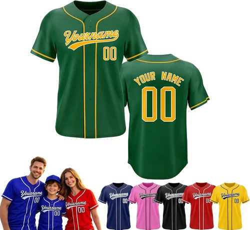 Miniatura 31 de Camiseta de béisbol personalizada, nombre del equipo, número de equipo, logotipo, camisetas impresas cosidas, uniformes deportivos, regalos