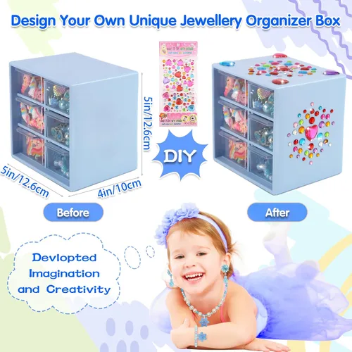 Miniatura 5 de Juguetes para edades de 5 a 7 años, joyería, juguetes para niñas de 8 a 10 años, aretes de clip, juguete para niñas pequeñas de 6 a 8 años, disfraz