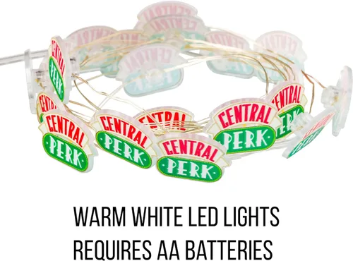 Miniatura 3 de Silver Buffalo Friends Central Perk Juego de 20 luces de cuerda decorativas en forma de taza, de 7 pies de largo, alimentadas por batería