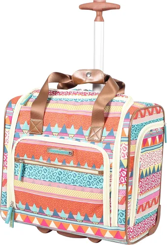 Lily Bloom Designer - Maleta de viaje de 15 pulgadas, para viajes cortos, fin de semana, negocios, equipaje ligero, maleta de 2 ruedas giratorias,