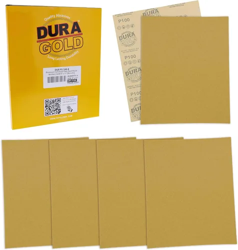 Miniatura 17 de Dura-Gold Papel de lija dorado prémium de 9 x 11 pulgadas, 2 hojas de lijado de grano 320, 80, 120, 150, 220, 10 en total, para carpintería