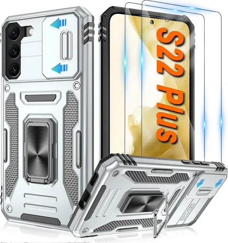 Miniatura 30 de Atump Funda para Motorola Moto G Play 2024 (4G) con [paquete de 2] protector de pantalla HD y cubierta para cámara deslizante, soporte de anillo