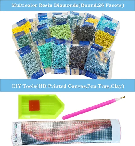 Miniatura 6 de liziciti Kit de pintura de diamantes de la Virgen María 5D para bricolaje, imágenes de flores madre de resina para decoración de pared del hogar