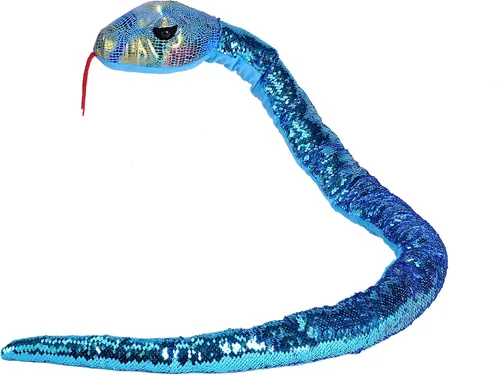 Miniatura 7 de Wild Republic 23398 - Peluche de serpiente de peluche, diseño de arcoíris con lentejuelas, regalo para niños, juguete de peluche, 36.0 in, relleno