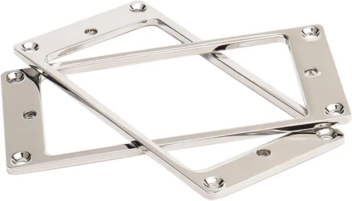 Miniatura 7 de Paquete de 2 anillos metálicos Humbucker para pastilla con marco de montaje plano para guitarra eléctrica, cubiertas de repuesto para cuello
