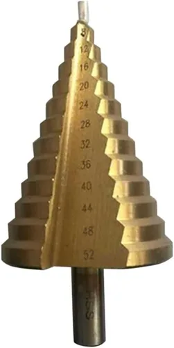 Miniatura 4 de Driak 0.157-2.047 in Metric HSS Titanium Surface Step Drill Bit Set para Madera Metal Materiales Duros Agujero Herramienta de Perforación