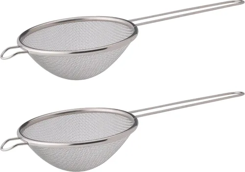 Miniatura 14 de HIC Kitchen Colador de malla doble fina, acero inoxidable 18/8, juego de 2, incluye colador de 5 y 7 pulgadas