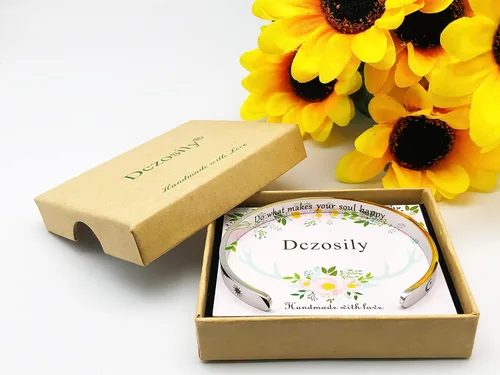 Miniatura 227 de Pulseras inspiradoras para mujer, joyería de acero inoxidable, con refranes, pulsera motivacional con mensaje oculto, pulseras grabadas para mejor