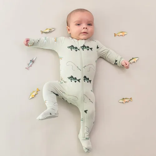 Miniatura 28 de KYTE BABY Pies unisex con cierre de cremallera, rayón hecho de bambú, 0-24 meses