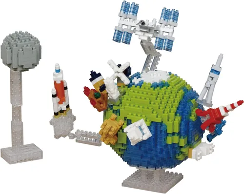Miniatura 5 de nanoblock - Espacio - Planeta Tierra y la Luna, kit de construcción de la serie Advanced Hobby