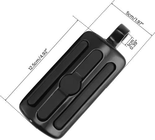 Miniatura 2 de TCMT 10 mm Estribos para motocicletas Compatibles con Harley Street Glide Road King Montura macho (Estribos estilo A, negro)