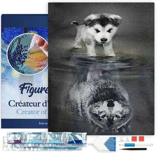 Miniatura 11 de Figured'Art Kit de arte de pintura de diamantes para adultos de 16 x 20 pulgadas con marco, taladro cuadrado completo 5D, el árbol de la mujer
