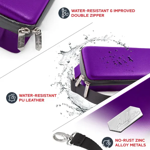 Miniatura 2 de Quiver Time Funda púrpura para transportar cartas Quiver - Caja de almacenamiento para mazos de cartas TCG, bolsa para cartas de juego MTG