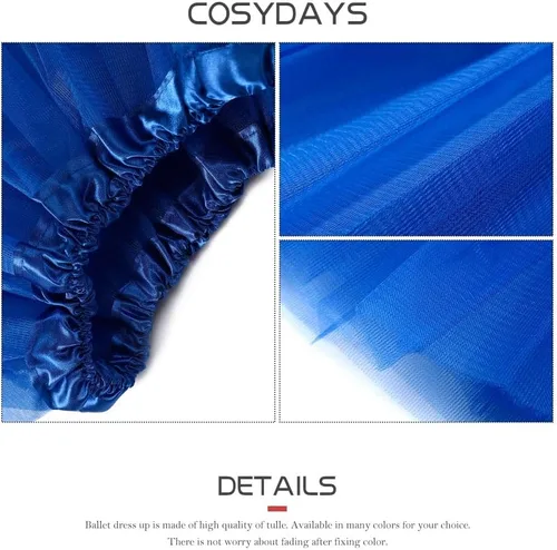 Miniatura 6 de COSYDAYS Faldas tutú para mujer, tul en capas, tutú para bailar, faldas elásticas para adultos, faldas tutú para mujeres y niñas