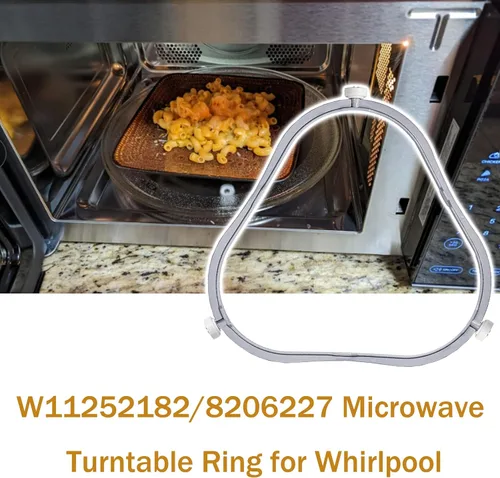 Miniatura 5 de Anillo de soporte de plato giratorio de microondas W11252182 de 7.48 pulgadas para Whirlpool con rodillos, 8206227 para horno de microondas, bandeja