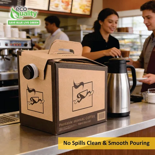 Miniatura 6 de EcoQuality Dispensador de café portátil desechable [paquete de 10] para jarra aislada de bebidas frías y calientes, caja de Joe to Go, gran portador