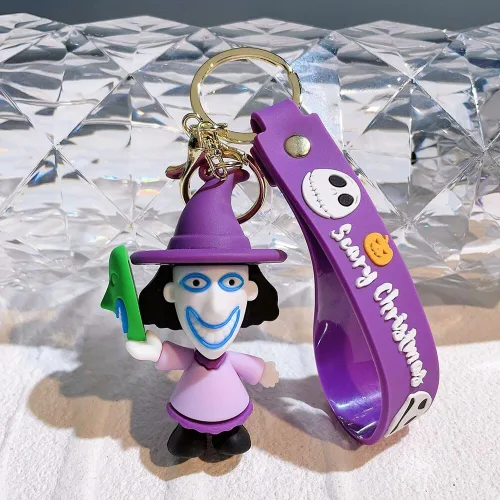 Miniatura 6 de 5 llaveros inspirados en Nightmare Before para regalo de Navidad, regalo de cumpleaños, suministros de fiesta para niños, mochila y bolso para niños