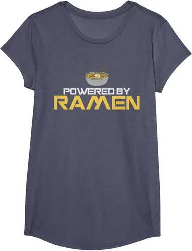 Miniatura 13 de Camiseta de fideos de anime japoneses Powered By Ramen, Negro, S