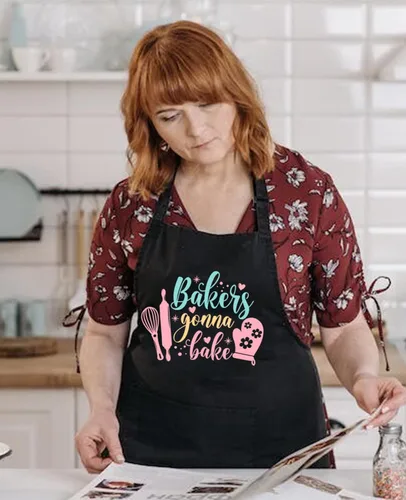 Miniatura 3 de Divertidos delantales para hornear para mujer, delantales de cocina con bolsillos, bonitos regalos de horneado para panaderos, cumpleaños de su mamá