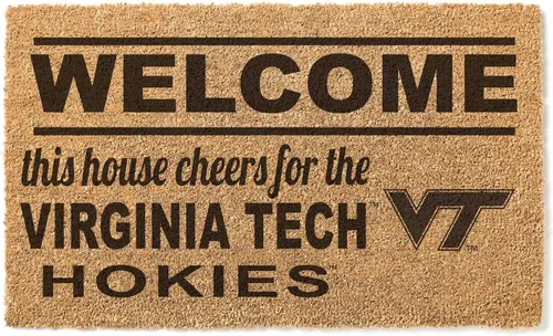 KH Sports Fan Virginia Tech Hokies - Felpudo de bienvenida de fibra de coco, 18 x 30 pulgadas, alfombra de exterior Hokies; muestra tu espíritu de