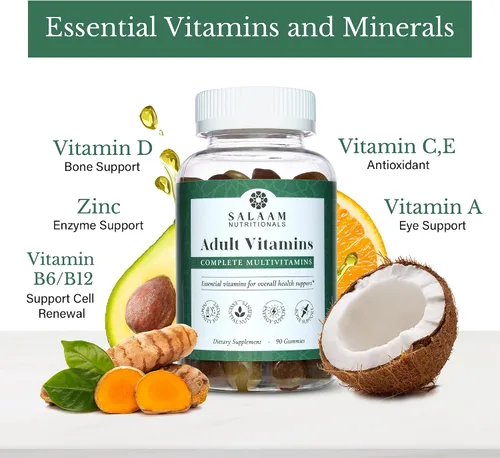 Miniatura 2 de Salaam Nutritionals - Multivitaminas para adultos, gomitas de vitaminas para mujeres y hombres, multivitaminas para adultos con 11 vitaminas