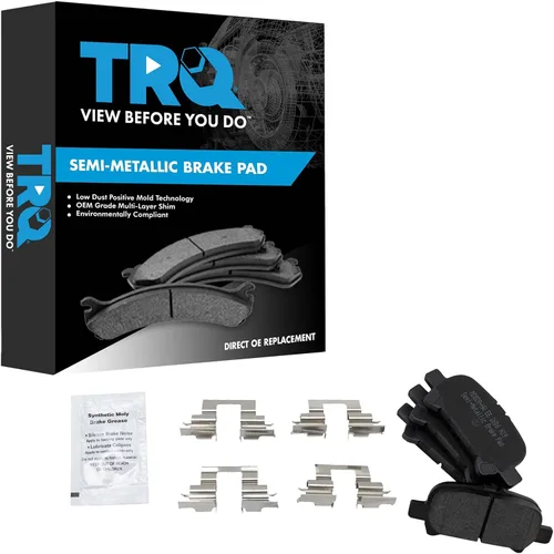 Miniatura 91 de TRQ Pastillas de freno delanteras semi metálicas compatibles con Ford Expedition 2018-2021 F-150 2018-2020 Lincoln Navigator 2018-2022
