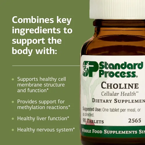 Miniatura 4 de Standard Process Colina - Apoya el metabolismo saludable de las grasas, la salud del hígado y la función del sistema nervioso - Sin gluten, sin