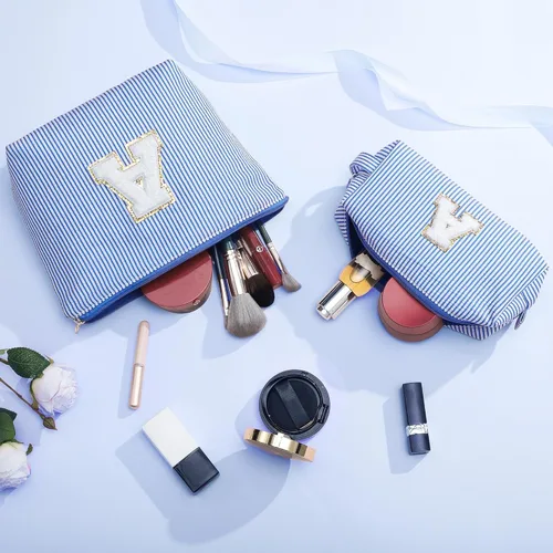 Miniatura 7 de YOOLIFE Bolsa de maquillaje inicial para niñas y niños, bolsa de cosméticos, bolsa de aseo de viaje, regalo para profesores, adolescentes, niñas