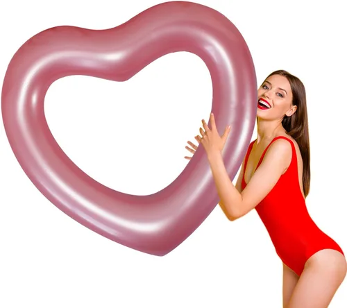 Miniatura 14 de ZHUYNXIR Tubo flotante de piscina con forma de corazón, diversión en el agua, juguetes de fiesta en la playa para niños, accesorios de diseño