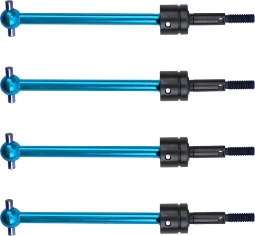 Miniatura 2 de 4 piezas de aluminio CVD de Vgoohobby Junta de eje de transmisión CVD compatible con Tamiya TT02B TT-02B DT02 DT03 DF02 1/10 RC Car (azul)