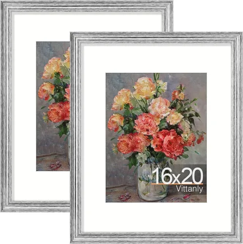 Miniatura 59 de Vittanly - Juego de 2 marcos de fotos de 8 x 10 pulgadas, marco de fotos vintage ornamentado para pared o mesa, muestra fotos de 5 x 7 pulgadas