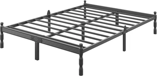 Miniatura 7 de ZIYOO Marco de cama de plataforma de metal de tamaño individual de 12 pulgadas, 1000 libras, resistente, antideslizante, sin ruido, no necesita