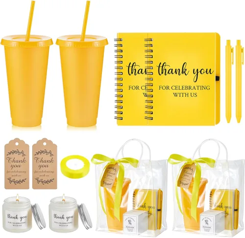 Miniatura 46 de Nuogo Juego de 6 premios de ducha para padres para jugadores, adultos, incluye vaso de plástico, cuaderno, velas perfumadas, bolígrafo, bolsa