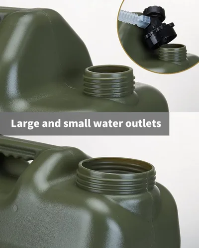 Miniatura 8 de UPWOIGH Contenedor de agua para campamento, jarra de agua grande de 6.6 galones (25 litros), almacenamiento de agua verdaderamente sin fugas, tanque