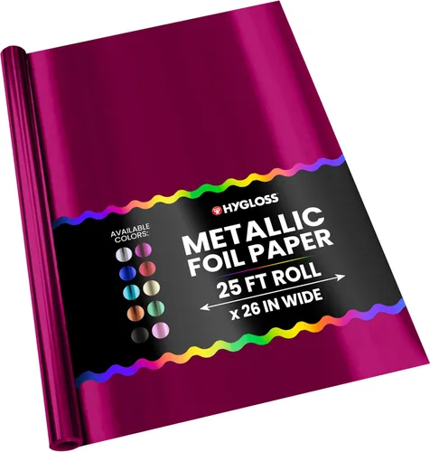 Miniatura 9 de Hygloss Products - Papel de aluminio metálico brillante, hojas de 20 x 26 pulgadas para artes, manualidades y envoltura de Navidad
