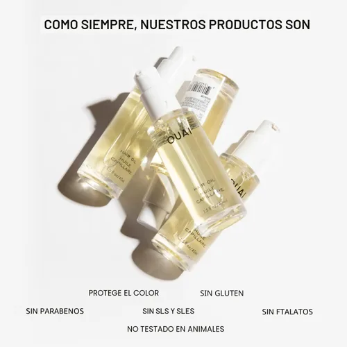 Miniatura 9 de OUAI Aceite para el cabello, aceite protector del calor del cabello para el control del encrespamiento, añade brillo y suaviza las puntas abiertas