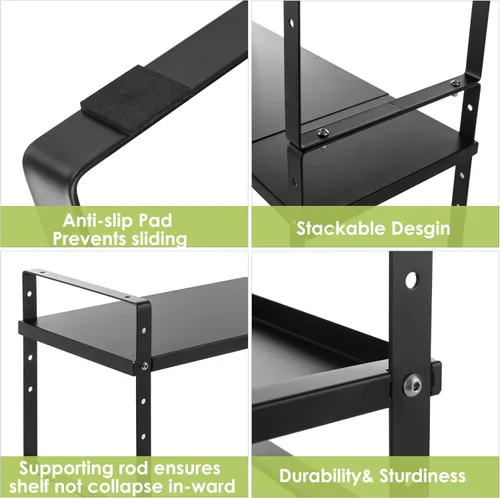 Miniatura 6 de Across-Star - Organizador de estante de gabinete expandible, estantes de almacenamiento de mostrador de cocina apilables, estante de despensa