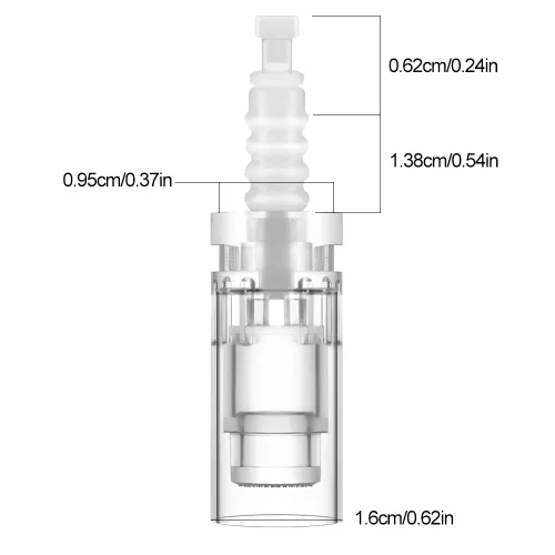 Miniatura 3 de 5 piezas de cartuchos de silicona 5D para microagujas de bayoneta, reemplazo desechable para pluma de microneedling N2 M5 M7 5 piezas silicona 5D