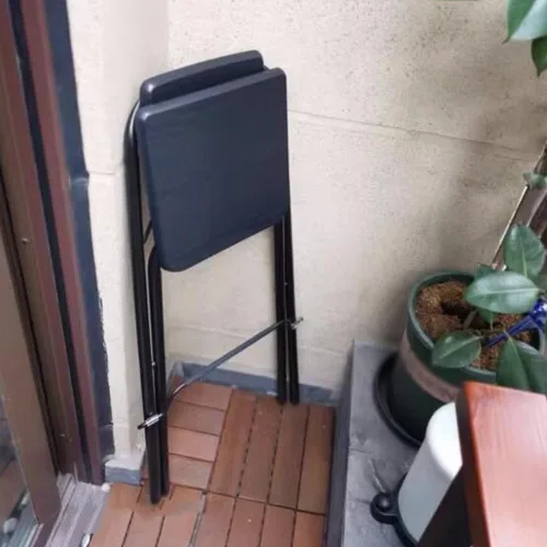 Miniatura 4 de Taburete de bar plegable de 30 pulgadas con respaldo, silla alta plegable, taburete de barra de altura de mostrador para cocina, oficina, fiesta